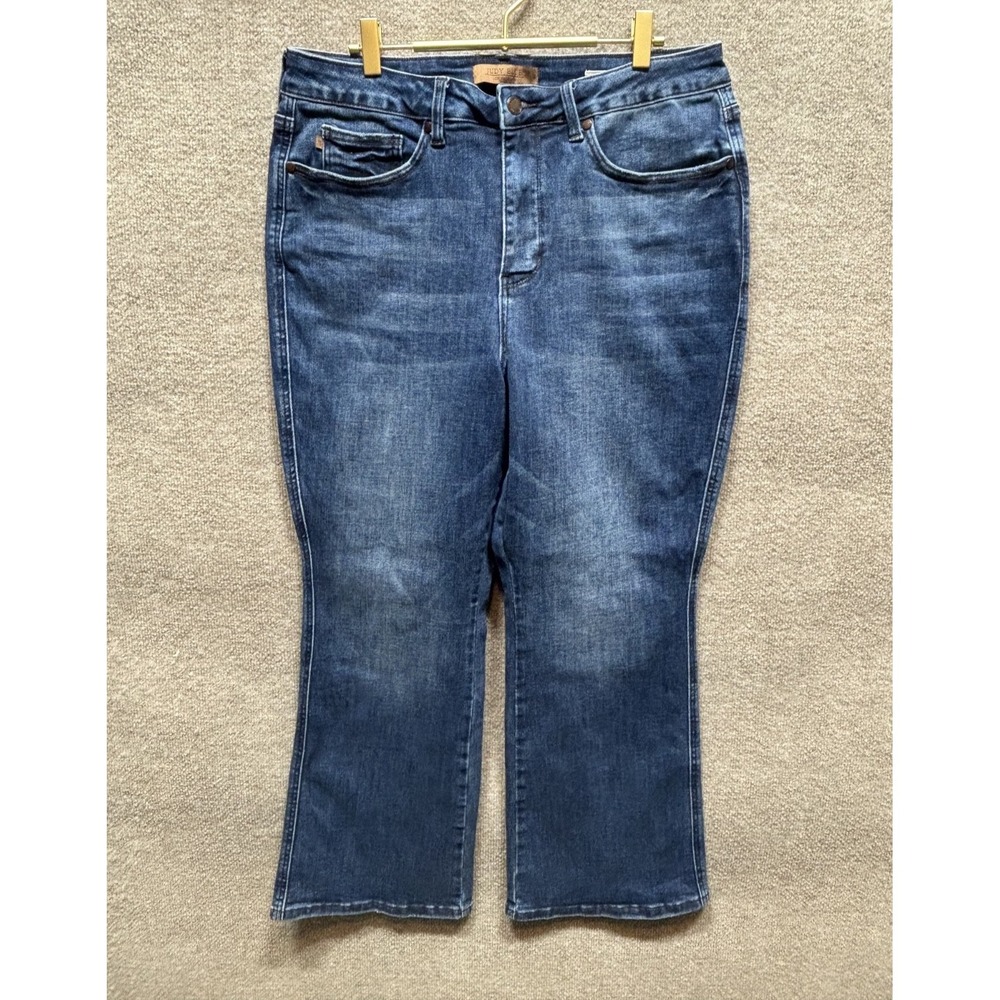 Judy Blue Boot Cut Jeans Women 18W Short (33x29) Blue Dark Wash High Rise Cowboy